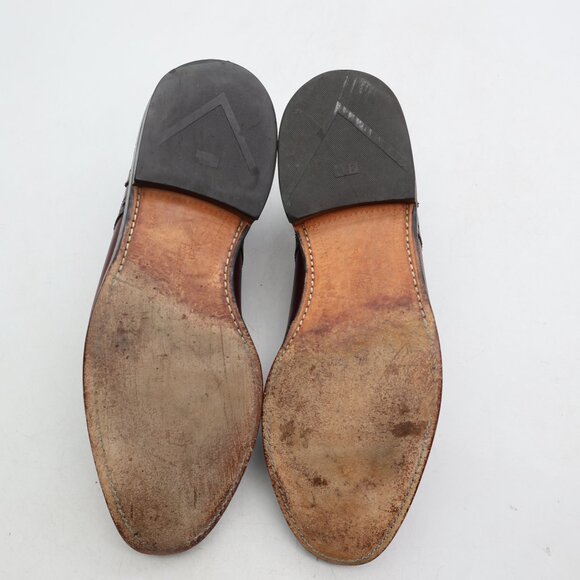 Allen Edmonds Lexington Men's 10.5 Burgundy Cap Toe Brogue Dress Oxford USA - Picture 9 of 11